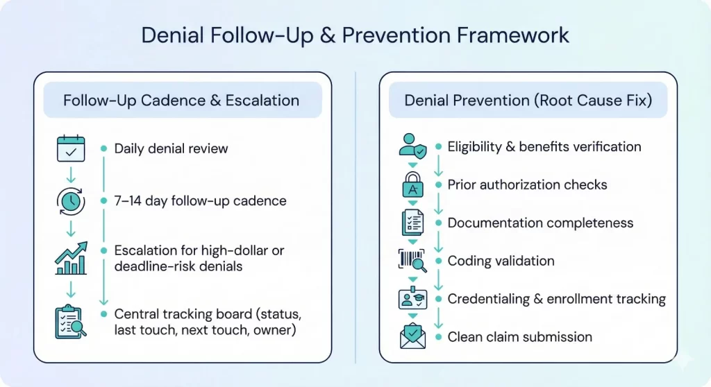Follow up and Denial Prevention
