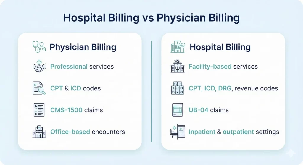 Hospital Billing vs Physician Billing​