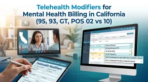 telehealth modifier mental health billing