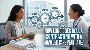 doula managed care contracting timeline california
